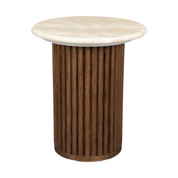 Măsuță auxiliară rotundă cu blat din piatră ø 35 cm Arda – Dutchbone