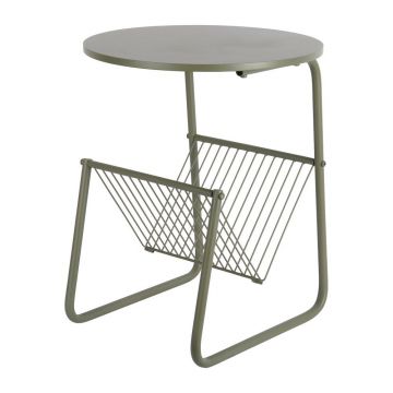 Măsuță auxiliară rotundă din metal ø 40 cm Riqueza Revista – Leitmotiv