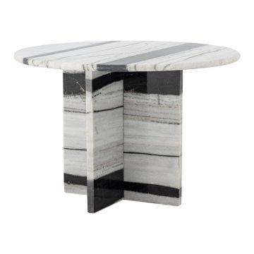 Măsuță de cafea alb-negru rotundă din marmură ø 61 cm Rosito – Bloomingville