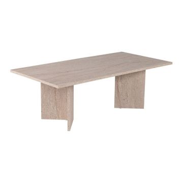 Măsuță de cafea bej cu aspect semi-lucios 60x119 cm Sabin – Kalune Design