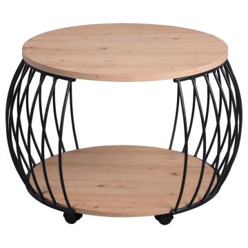 Măsuță De Cafea din metal, material pe bază de lemn, 72/72/47 cm