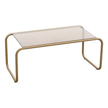 Măsuță de cafea maro cu blat din sticlă 40x80 cm Ventana – Leitmotiv