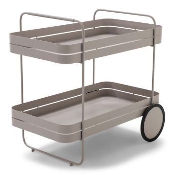 Măsuță de servire cu roți din metal 74x42 cm Gin & Trolley – Spinder Design