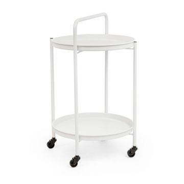 Măsuță de servire cu roți din oțel ø 44,5 cm Austin – Yes Everyday