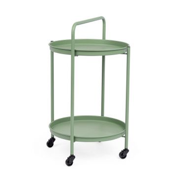 Măsuță de servire cu roți din oțel ø 44,5 cm Austin – Yes Everyday