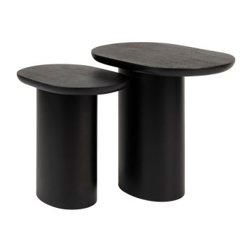 Măsuțe auxiliare 2 buc. cu blat din lemn de mango 37x56 cm Bela – White Label