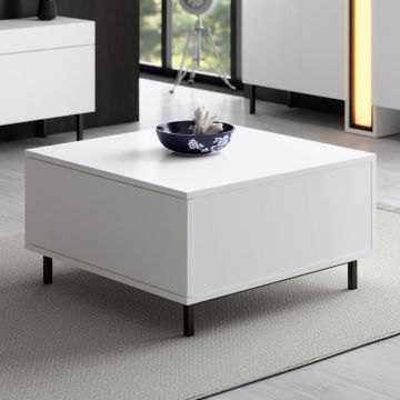 Masuta de cafea, Hanah Home, Paris, 75x40x75 cm, Alb