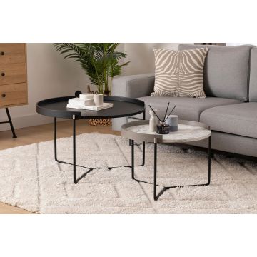 Mobilier Mandy, Anthracite - Natural, 60x60 cm