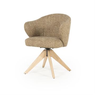 Scaun DELNOR NATUREL - Mustard