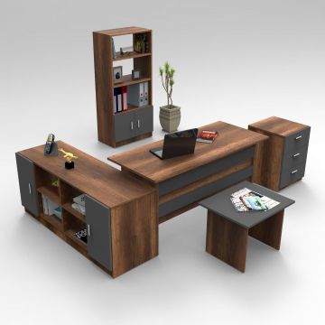 Set mobilier de birou Linta, 5 piese, 140x74x60 cm