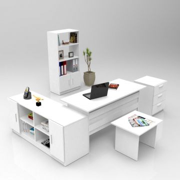 Set mobilier de birou Linta, 5 piese, 140x74x60 cm