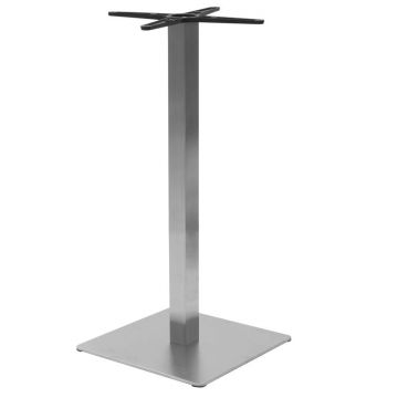 Baza de Masa pentru bar inaltime medie Soar, din aluminiu, Gri, 45x45x94 cm