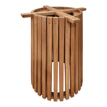 Bază masă interior cu structură stabilă, Galy I, Lemn mindi, Natural, 60x75 cm