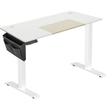 Birou cu reglaj electric pe inaltime, memorie cu 4 inaltimi, 60x140x(72-120)cm, alb