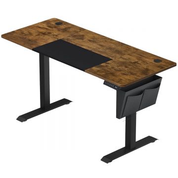 Birou cu reglaj electric pe inaltime, memorie cu 4 inaltimi, 60x140x(72-120)cm, maro rustic