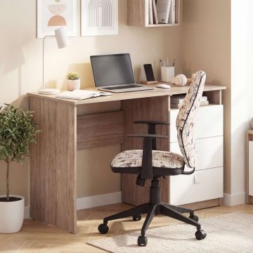 Birou LINEA 3 sertare, Oak, Alb