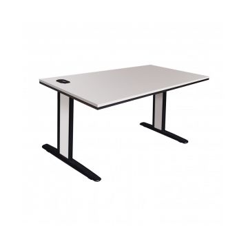 Birou office alb - modern si stabil, ideal pentru spatii de lucru