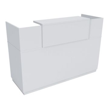 Birou recepție Lotus, Lemn, 180x70x110 cm, Alb