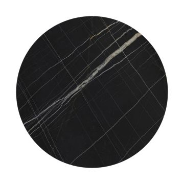 Blat de masă Relian cu neagră, D69cm, grosime 12mm