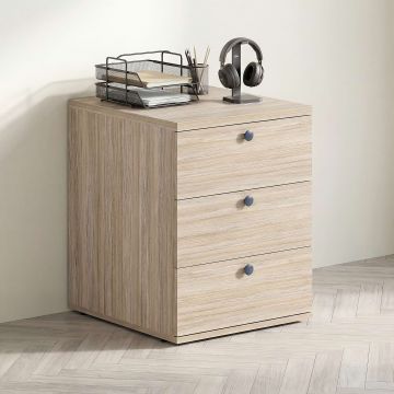 Casetiera birou STUDIO, 3 sertare, Oak