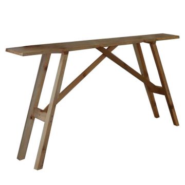 Consolă cu spatiu de depozitare Roosevelt, Lemn de pin solid, 119x29x80 cm