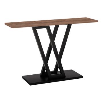 Consolă Wirmo nuca meamine-negru, 110x30x80 cm