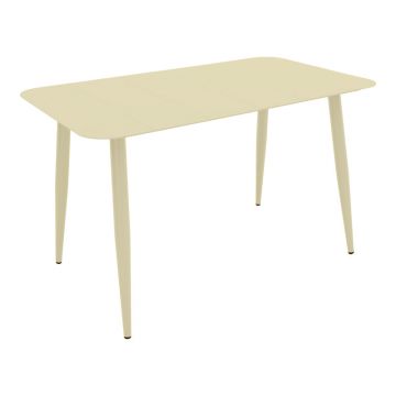 Masă aluminiu cu finisaj Champagne Vista, Aluminiu, 150x80x72 cm