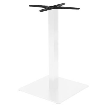 Masă bar cu bază metalică, Stofan, metal, alb-negru, 45x45x108 cm