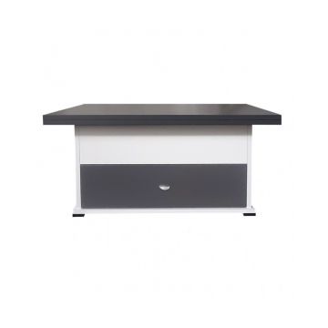 Masa cafea Campus extensibila alb cu antracit