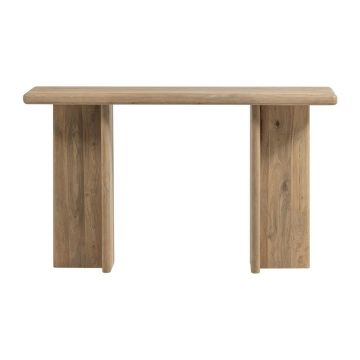 Masă consolă în culoare naturală deschisă din lemn de mango 40x80 cm Ato – WOOOD