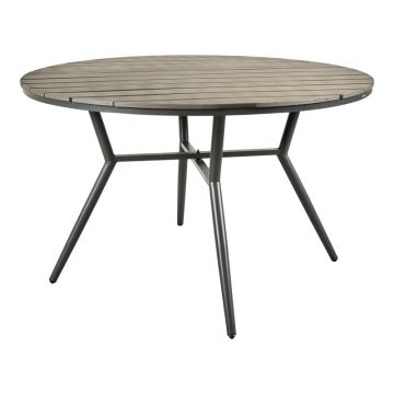 Masa cu functie multifunctionala Appa, Aluminiu și placaj, Antracit, 120x74 cm