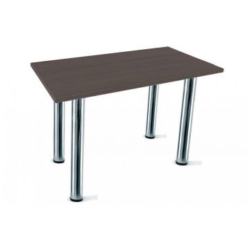 Masa de bucatarie cu picioare cromate si blat wenge