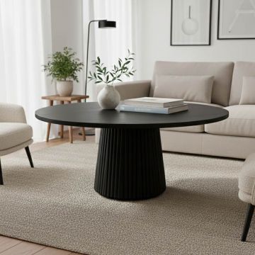 Masa de cafea Canicule, Lemn de Acacia Negru, 80x40 cm