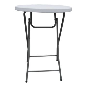 Masă de catering pliabilă, Plastic, Alb, 81x110 cm