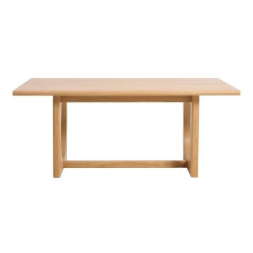 Masă de dining extensibilă cu aspect de lemn de stejar 95x180 cm Flow – Unique Furniture