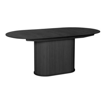 Masă de dining extensibilă cu aspect de lemn de stejar cu blat suplimentar 95x180 cm Nola – Unique Furniture