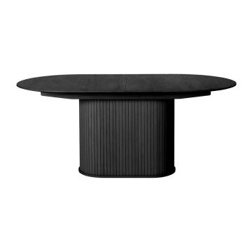 Masă de dining extensibilă cu aspect de lemn de stejar cu blat suplimentar 95x180 cm Nola – Unique Furniture