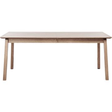 Masă de dining extensibilă cu aspect de lemn de stejar cu blat suplimentar 95x190 cm Bari – Unique Furniture