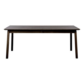 Masă de dining extensibilă cu aspect de lemn de stejar cu blat suplimentar 95x190 cm Bari – Unique Furniture