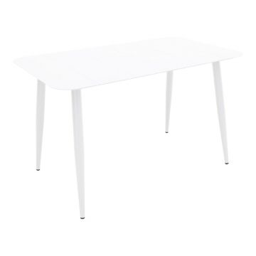 Masă din aluminiu Vista, albă, 150x80x72 cm