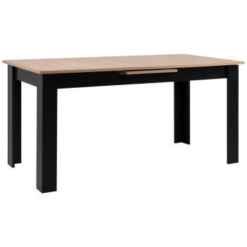 Masă din material pe bază de lemn, 160-200/80/75 cm,