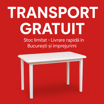 Masa extensibila Messes alba, MDF furniruit, 120 150 70 75 cm