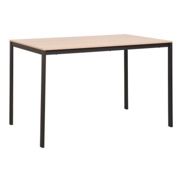 Masa metalica cu finisaj Natural-negru Faragio, metal, 120x75x75 cm
