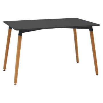 Masă Natali, negru/stejar, 120x80x76 cm