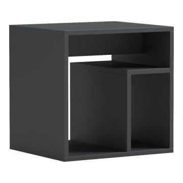 Măsuță de cafea cu două fețe, Anthracite, Metal, 40x35x40 cm