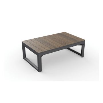 Măsuță de cafea pentru exterior cu aspect de lemn de nuc 71,5x116 cm Lyon – Keter