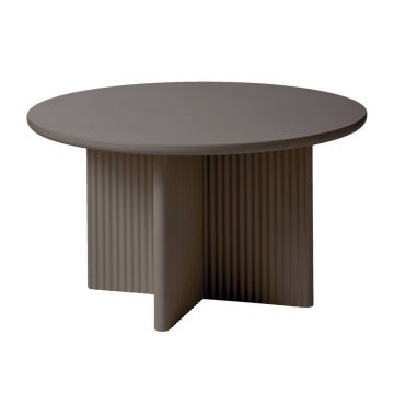 Măsuță de cafea taupe rotundă ø 80 cm Palma – Unique Furniture