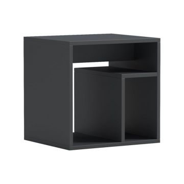 Măsuță laterală Doublo, anthracite, 40x35x40 cm