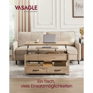 Masuta de Cafea extensibila, Luna, Maro, 100x50x49.1 cm