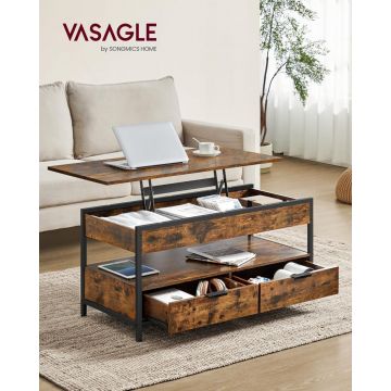 Masuta de Cafea Model Emir, 100x50x48 cm, Maro/Negru